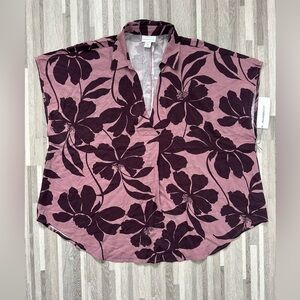 Liz Claiborne NWT Floral Blouse – Pink/Purple – Size XL